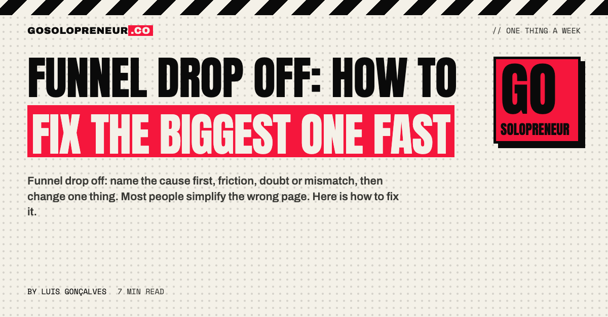Funnel Drop Off: How to Fix the Biggest One Fast