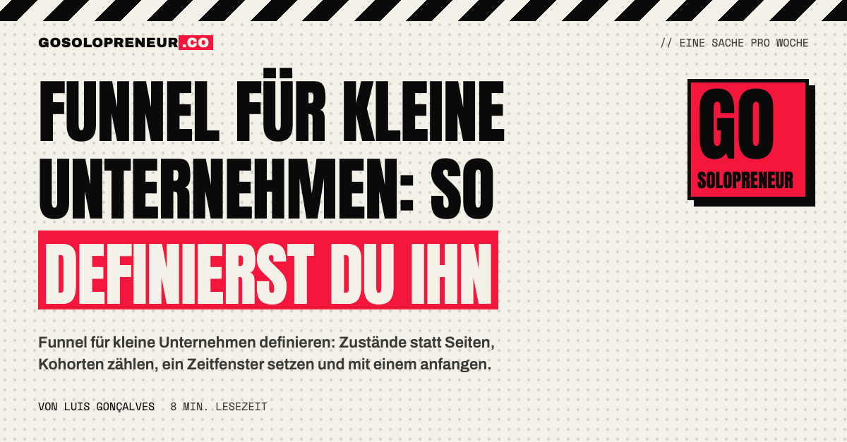 Funnel für kleine Unternehmen definieren: fünf Zustände von der Ankunft bis zur Zahlung