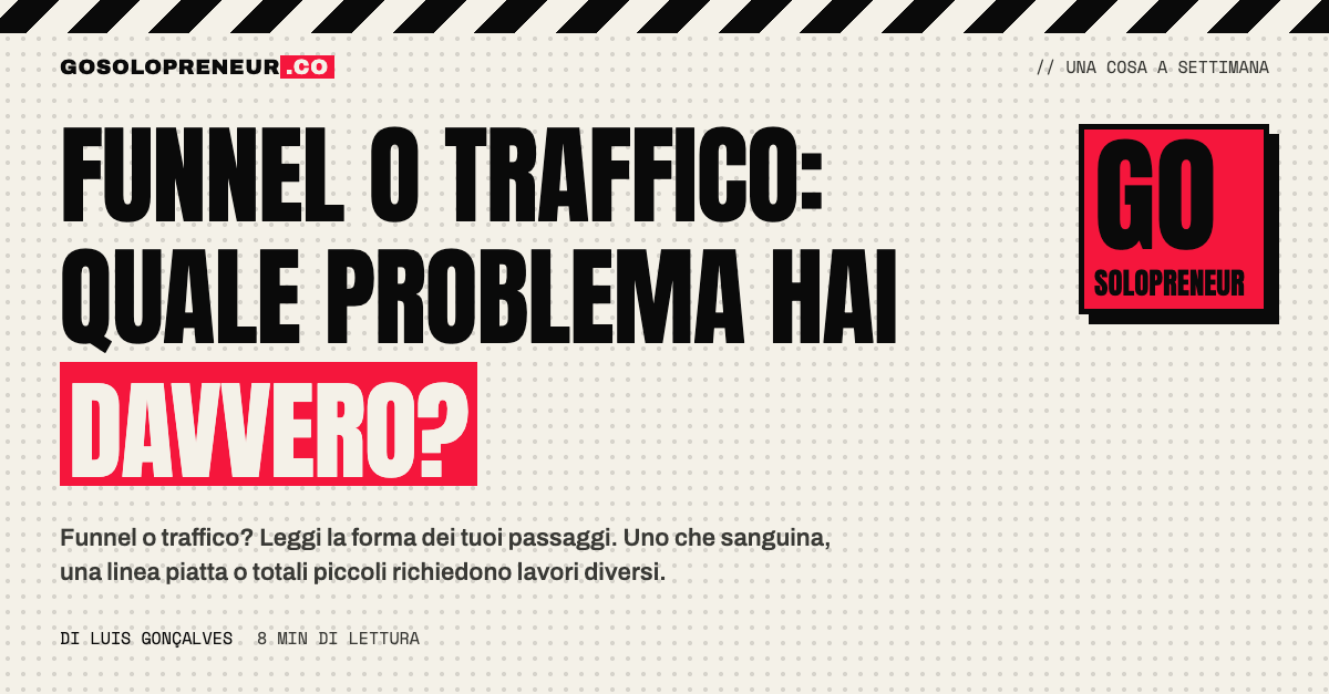 Tre forme di funnel messe a confronto per capire se il problema è il funnel o il traffico