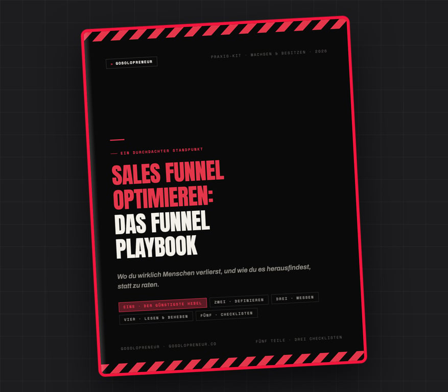 Sales Funnel optimieren: Das Funnel Playbook, Cover des kostenlosen Leitfadens
