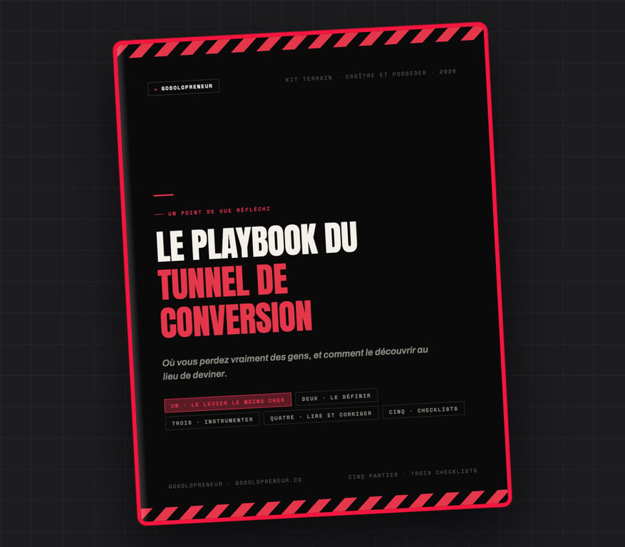 Le Playbook du tunnel de conversion, couverture du guide gratuit