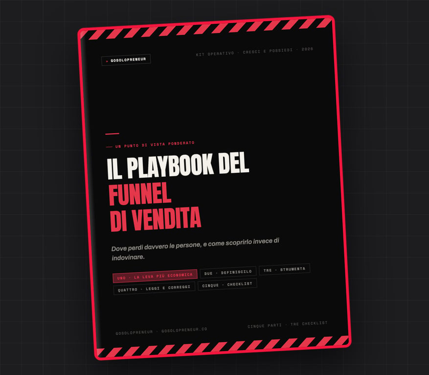 Il Playbook del funnel di vendita, copertina della guida gratuita