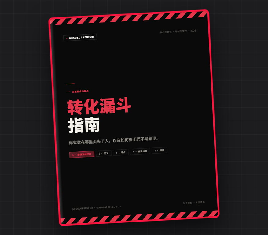 转化漏斗指南:The Funnel Playbook，免费指南封面