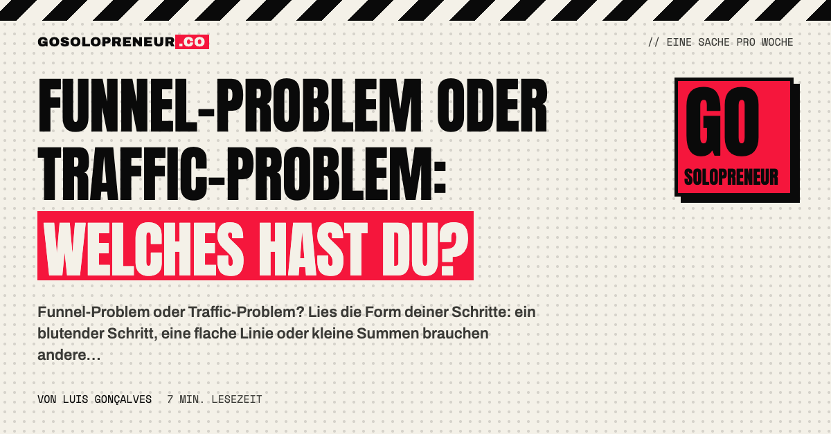 Funnel-Problem oder Traffic-Problem: drei Formen der Schritte im Vergleich