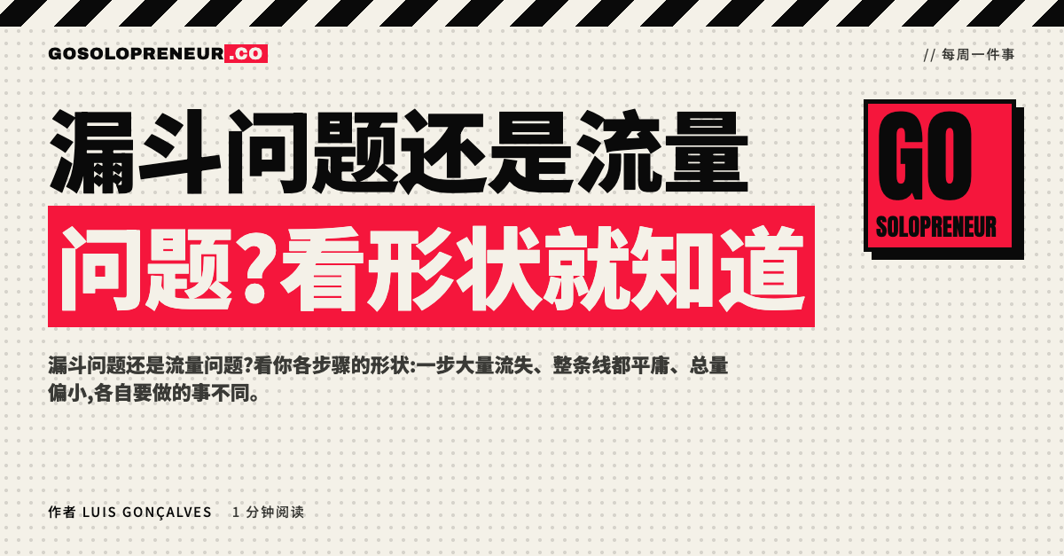 漏斗问题还是流量问题:看步骤的形状