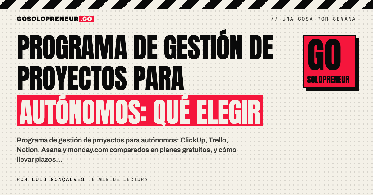 Programa de gestión de proyectos para autónomos: comparativa de aplicaciones gratuitas