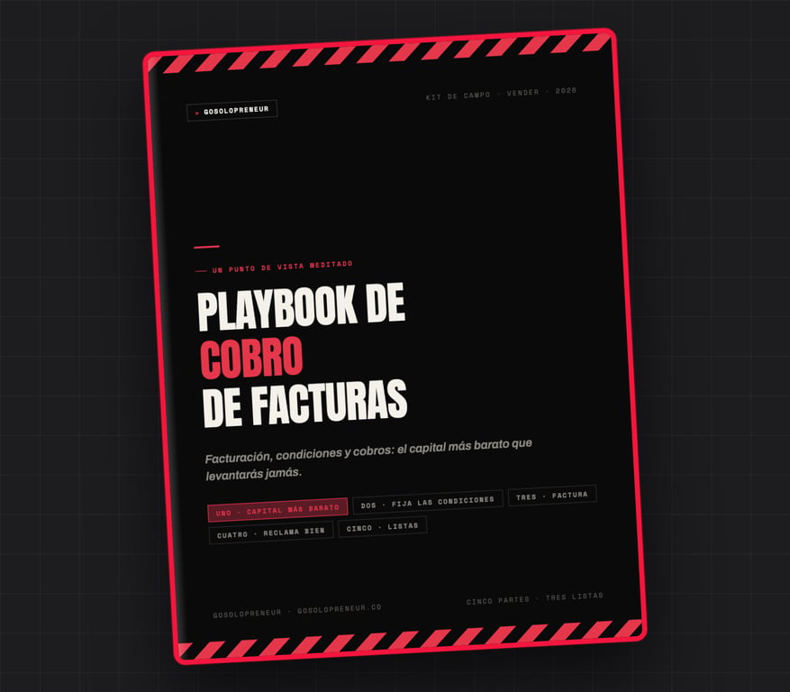 Playbook de cobro de facturas, portada de la guía gratuita