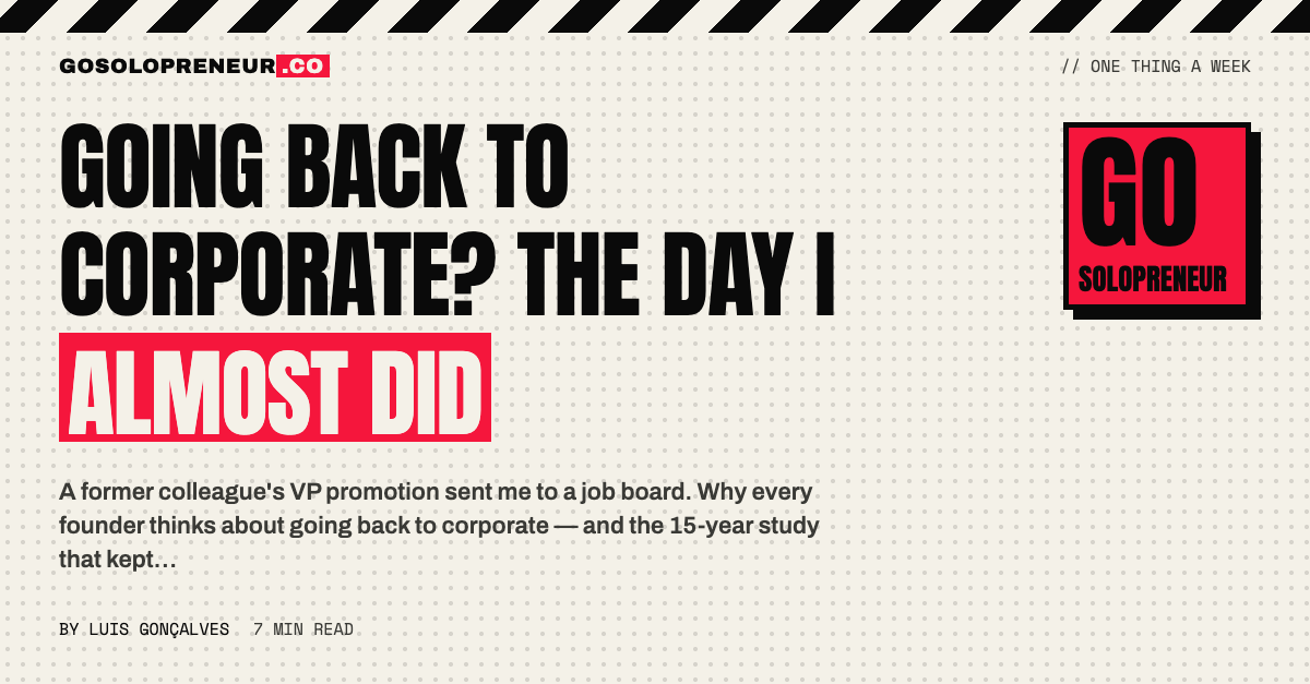 Going Back to Corporate? The Day I Almost Did