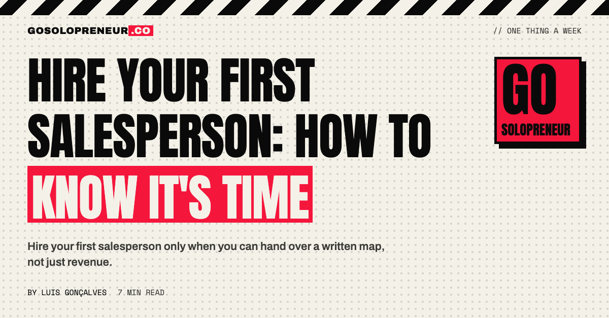 Hire Your First Salesperson: How to Know It's Time