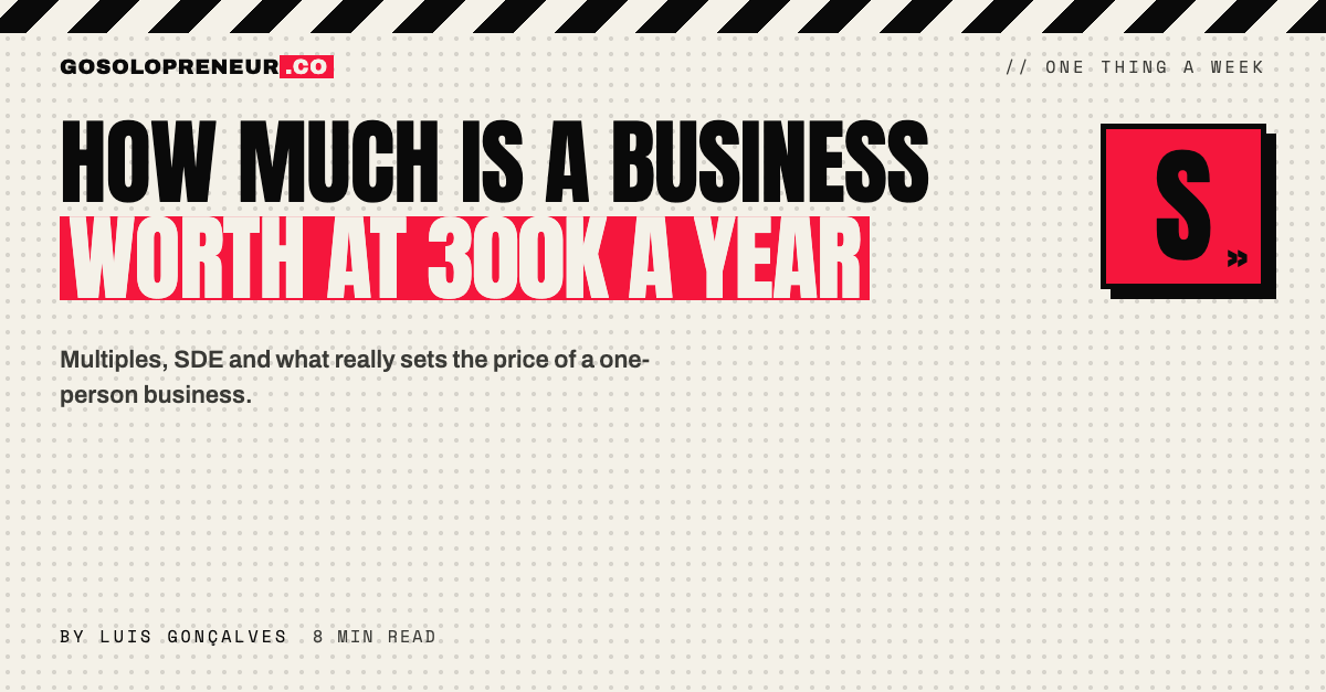 How Much Is a Business Worth at 300K a Year? The Honest Math