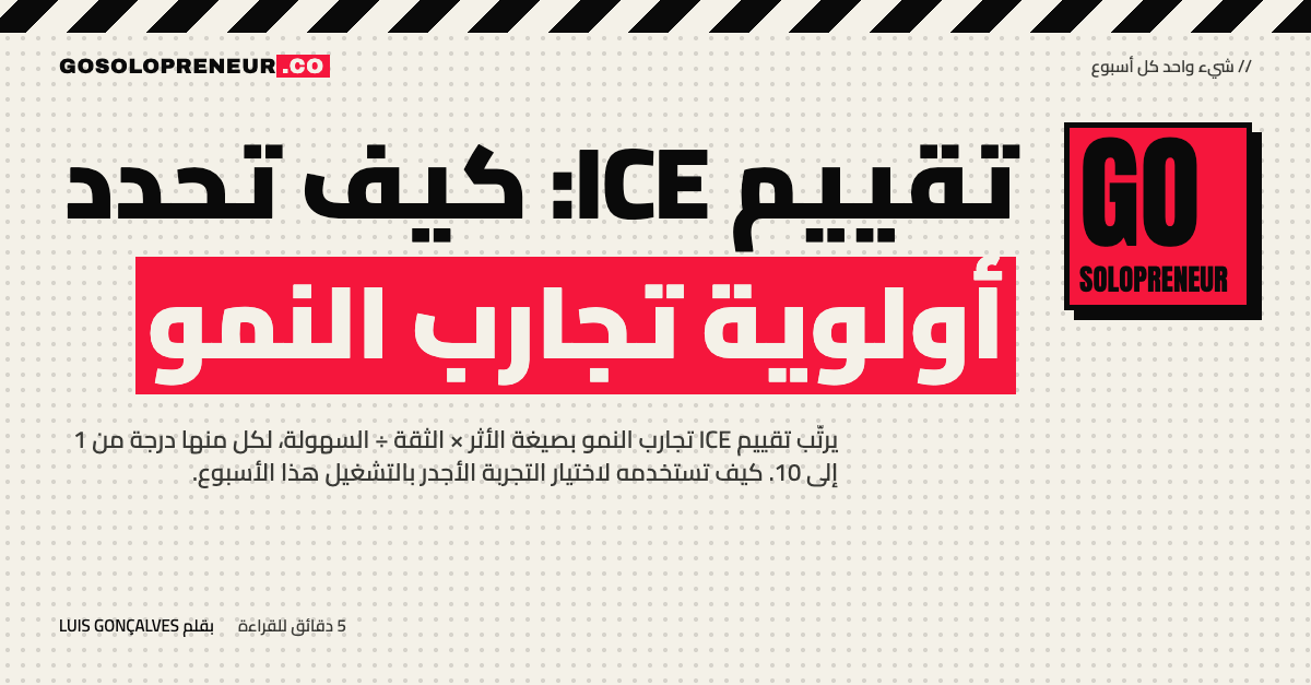 غلاف مقال تقييم ICE: كيف تحدد أولوية تجارب النمو