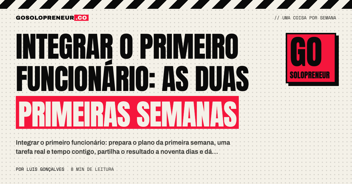 Integrar o primeiro funcionário: as duas primeiras semanas