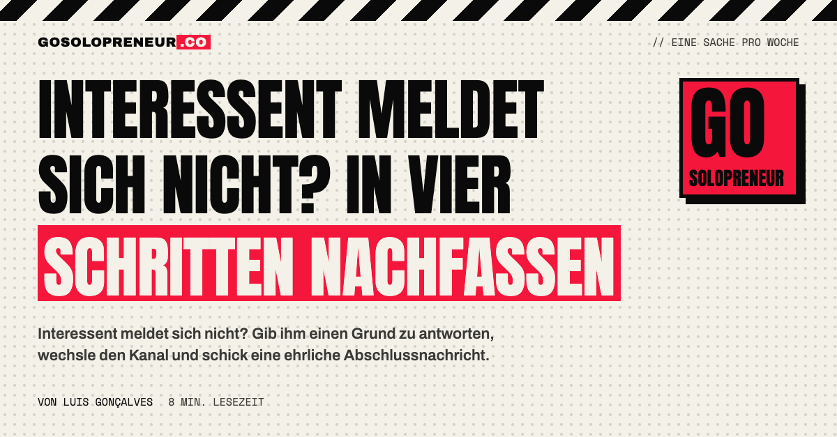 Beschäftigter Interessent vor leerem Postfach: Interessent meldet sich nicht