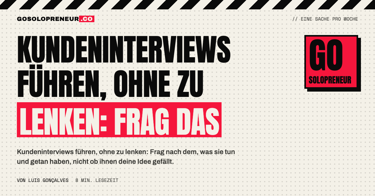 Zwei Menschen im Gespräch, ein Notizblock mit vier Zeilen: Kundeninterviews führen