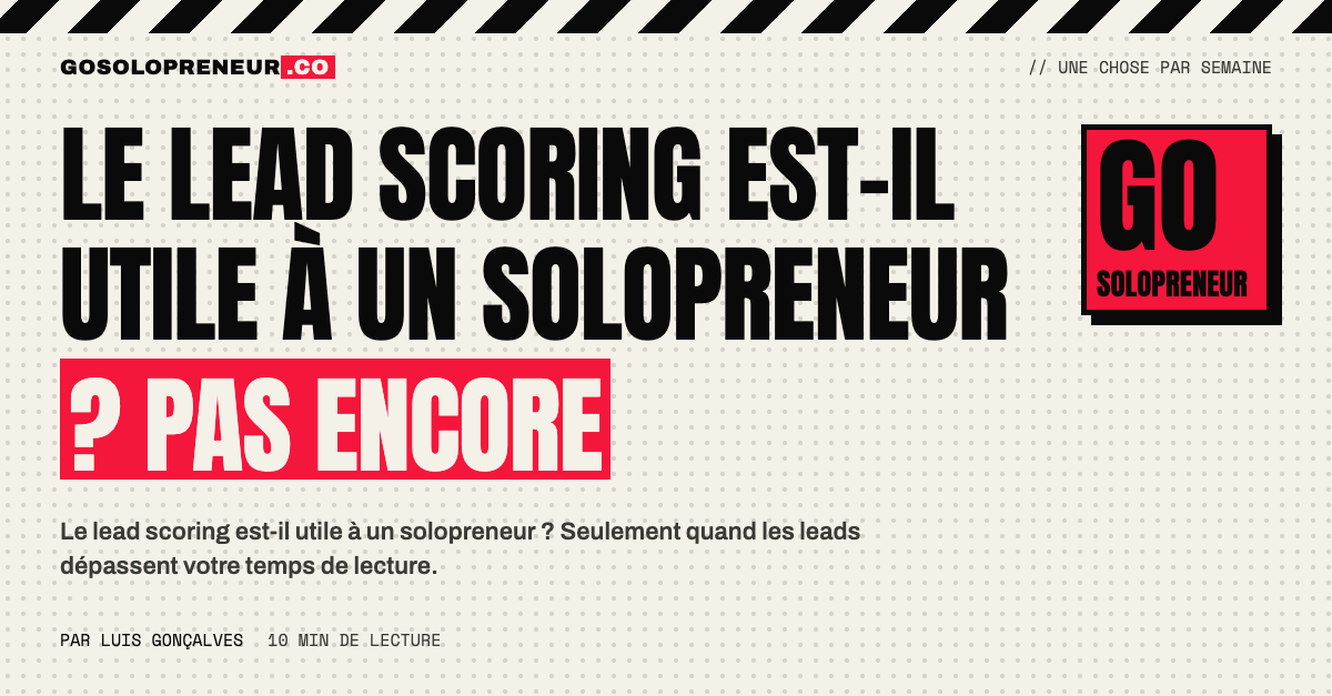 Le lead scoring est-il utile à un solopreneur ? Pas encore : un solopreneur devant une boîte de réception pleine de leads