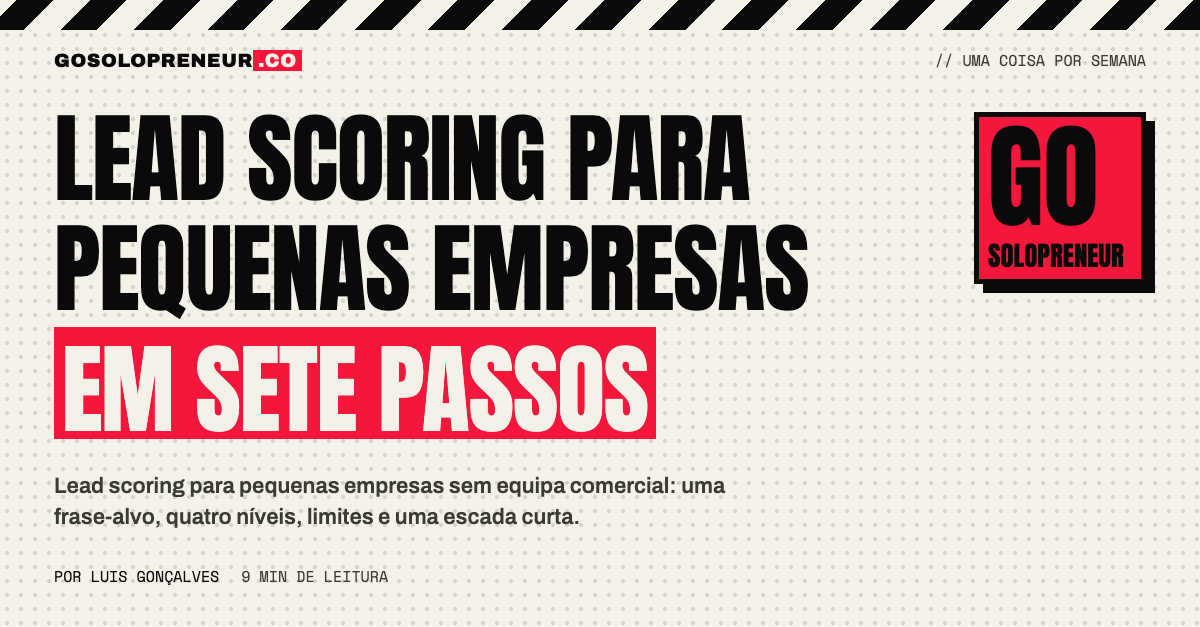 Sete passos de lead scoring para pequenas empresas, escritos num caderno