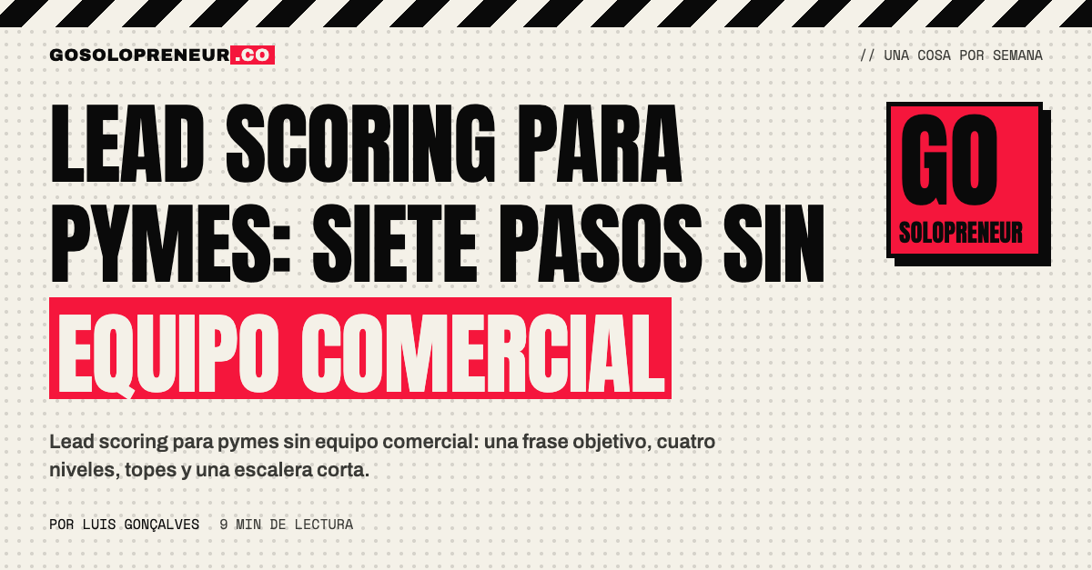 Un fundador de pyme ordenando leads en niveles para su lead scoring