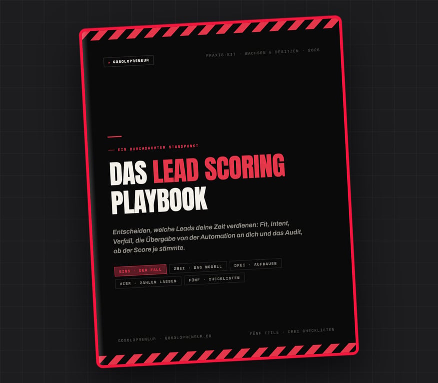 Das Lead Scoring Playbook, Cover des kostenlosen Leitfadens