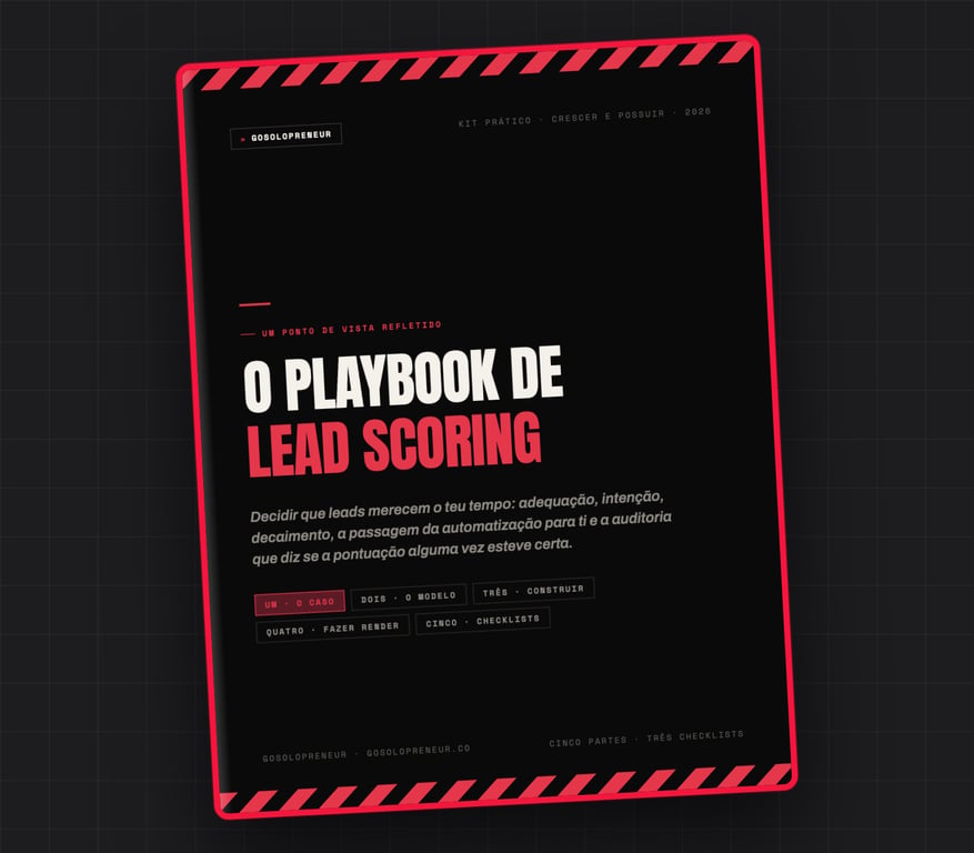 O Playbook de Lead Scoring, capa do guia gratuito