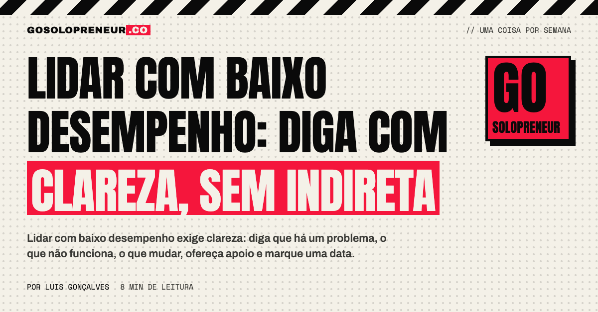 Conversa franca sobre baixo desempenho entre duas pessoas
