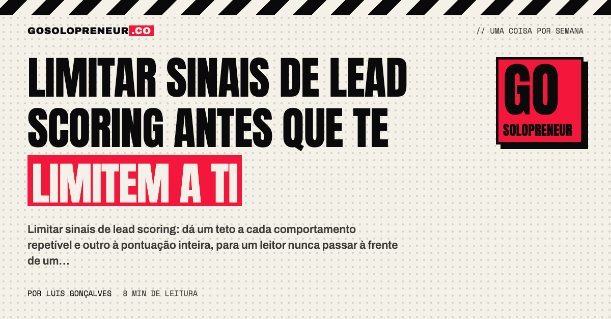 Gráfico de pontuações com um teto, para limitar sinais de lead scoring