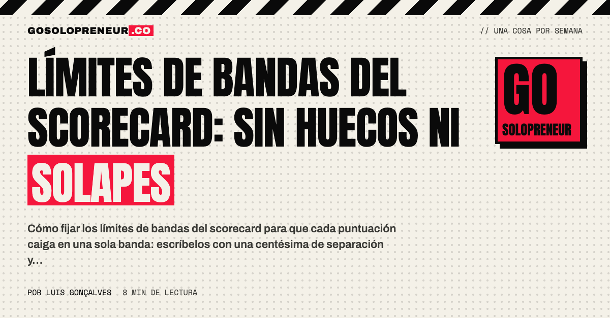 Escalera de bandas de un scorecard con límites separados una centésima