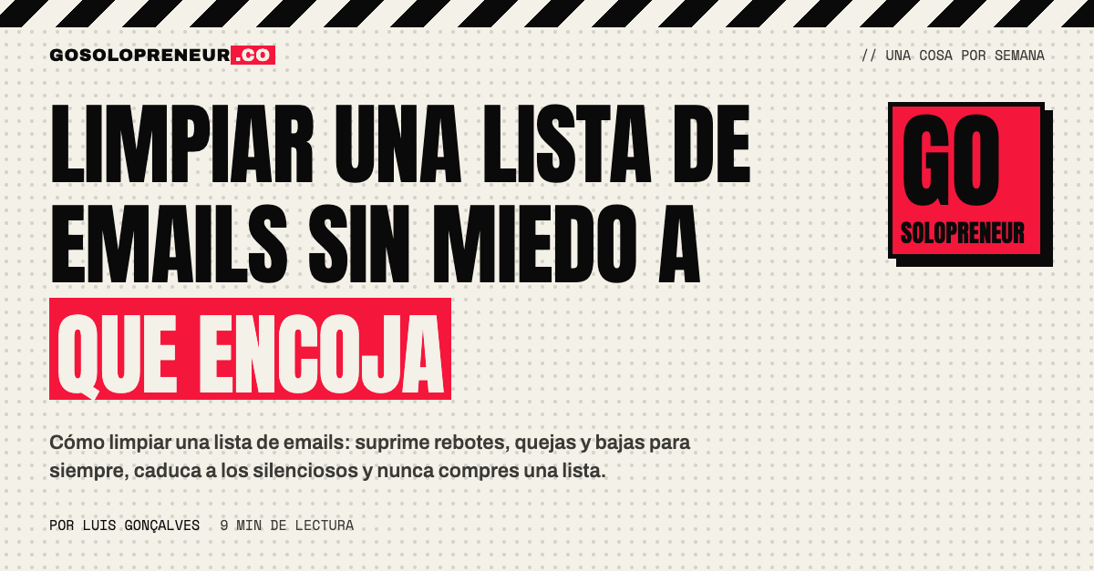Una escoba barriendo direcciones de correo inactivas fuera de una lista de emails para limpiarla