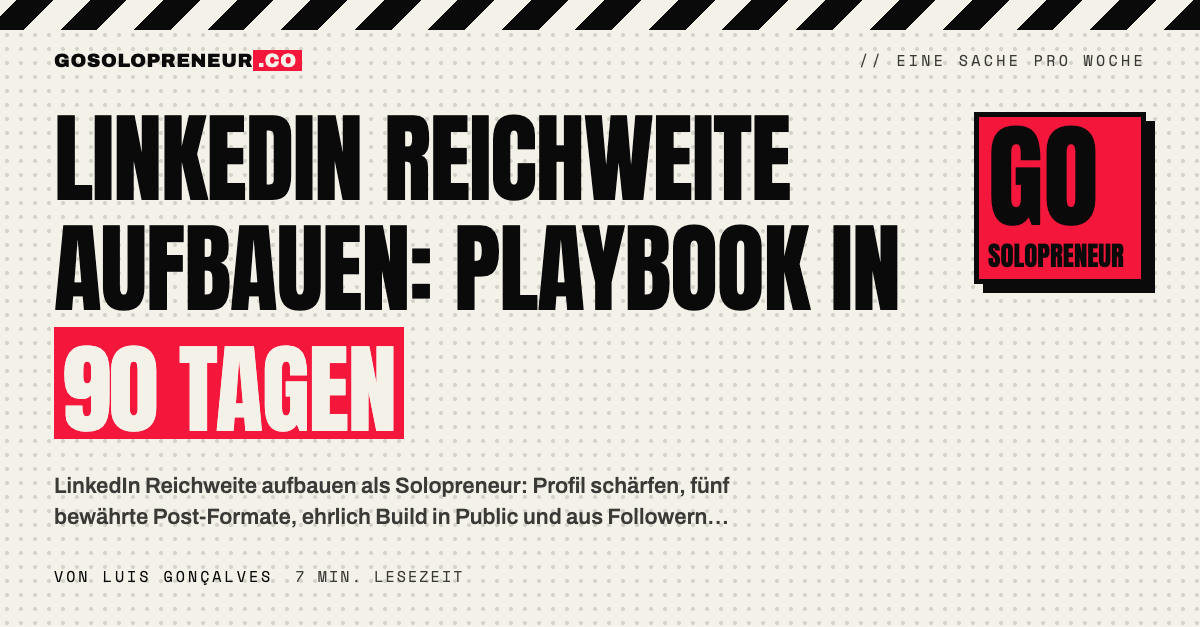 LinkedIn Reichweite aufbauen: ein Solopreneur plant am Laptop seine Beiträge für die nächsten 90 Tage