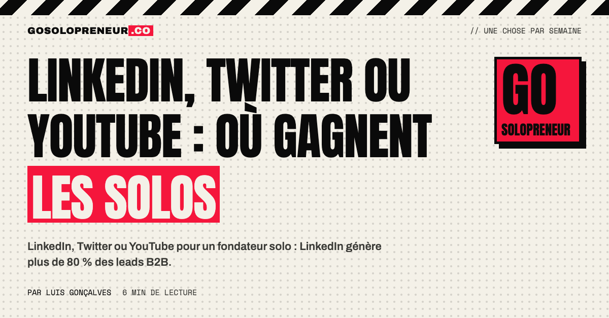 LinkedIn, Twitter ou YouTube : comparaison des plateformes pour les fondateurs solo