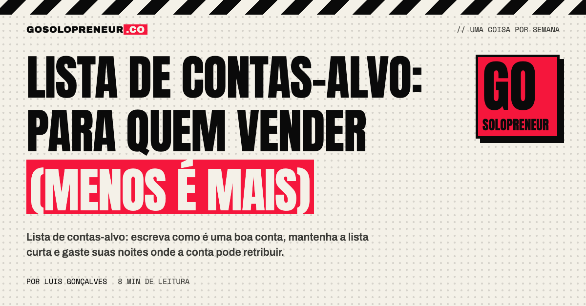 Lista de contas-alvo: como escolher para quais contas vender
