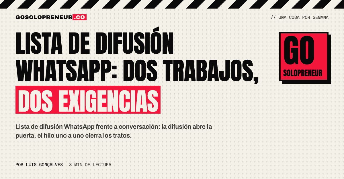 Lista de difusión WhatsApp frente a conversación: la puerta y la sala