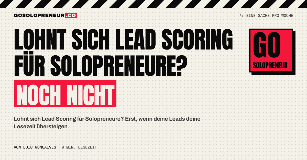 Ein Solopreneur sitzt vor seinem Posteingang und fragt sich, ob sich Lead Scoring lohnt