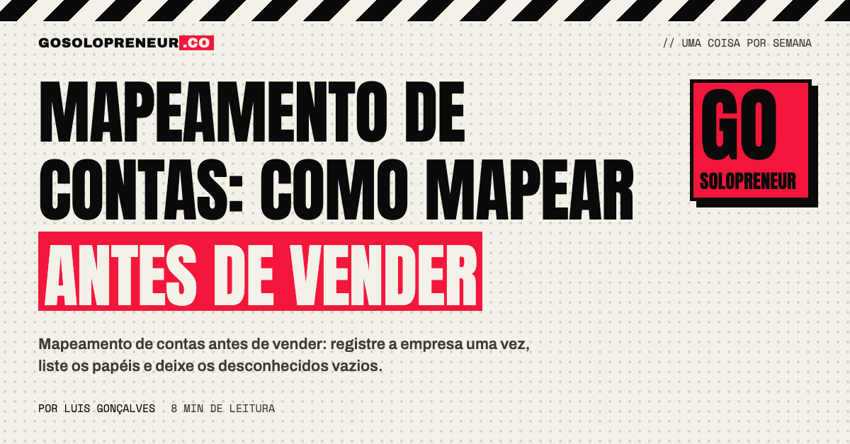 Mapeamento de contas: como achar as lacunas antes de vender