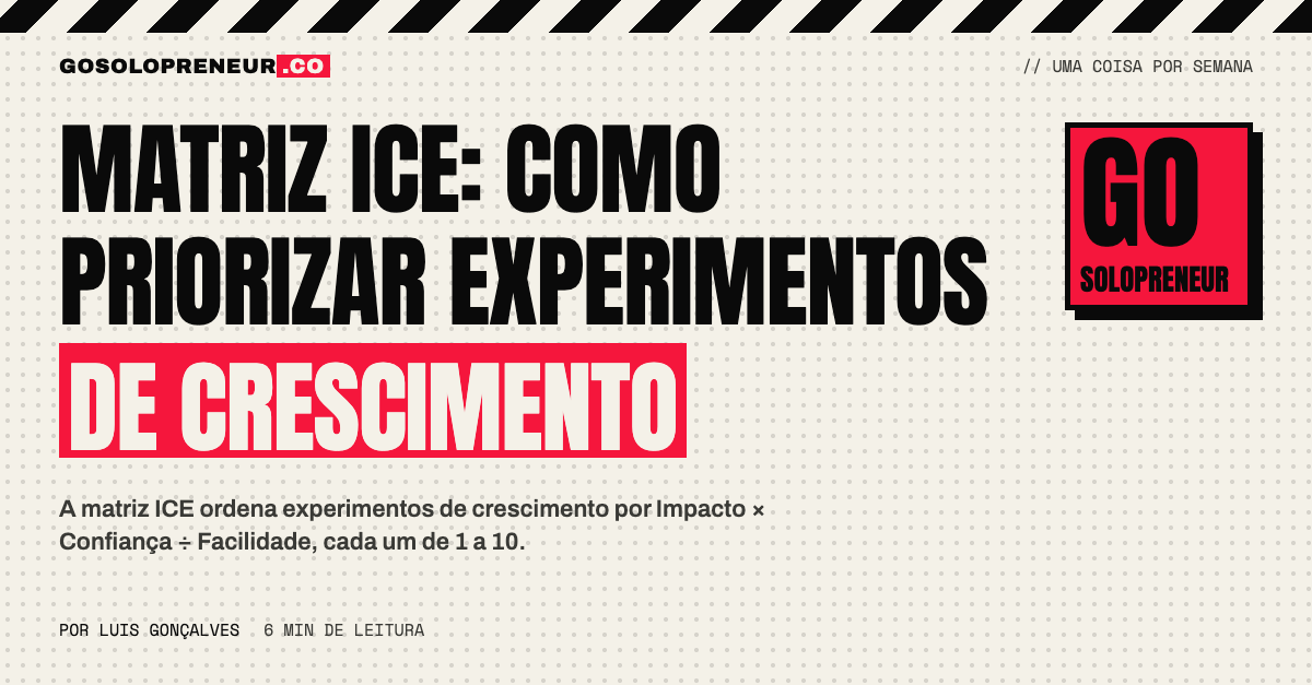 Matriz ICE: como priorizar experimentos de crescimento