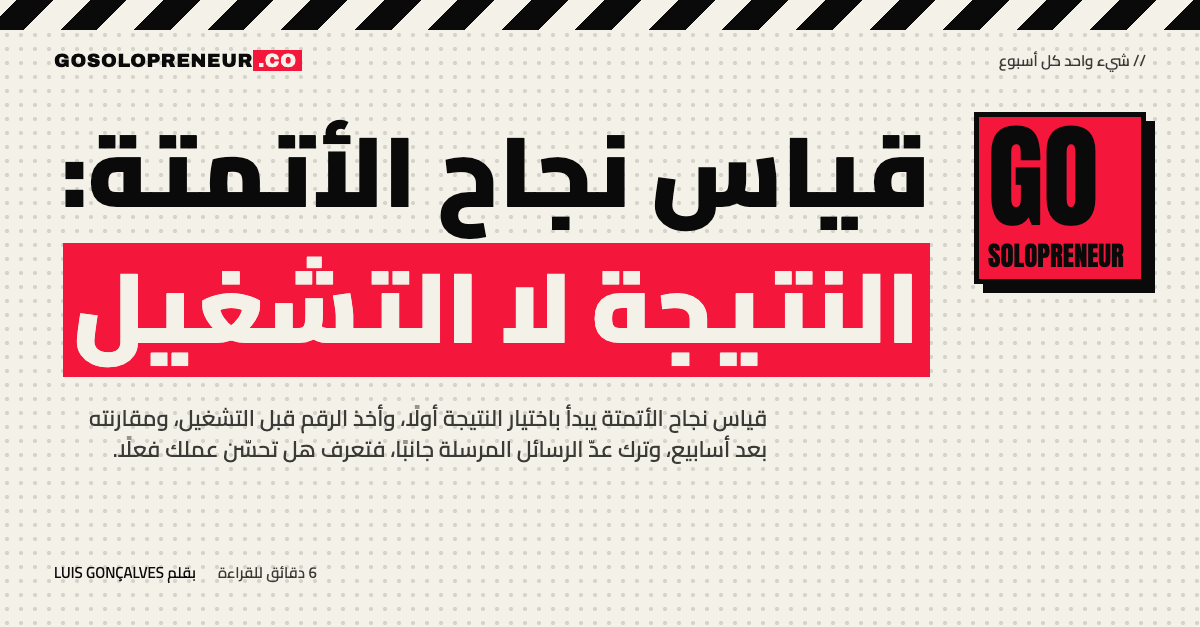 مخطط قبل وبعد لقياس نجاح الأتمتة بنتيجة التسليم لا بعدد الرسائل