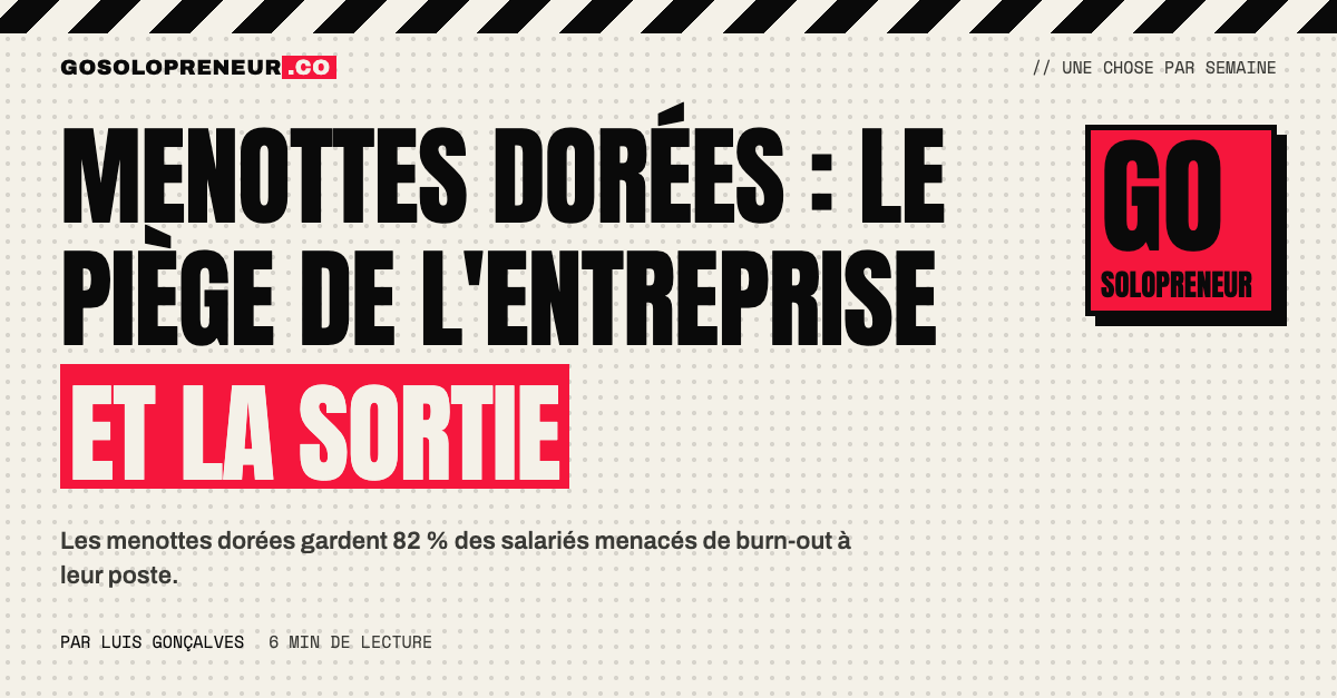 Menottes dorées : le piège de l'entreprise et comment s'en libérer
