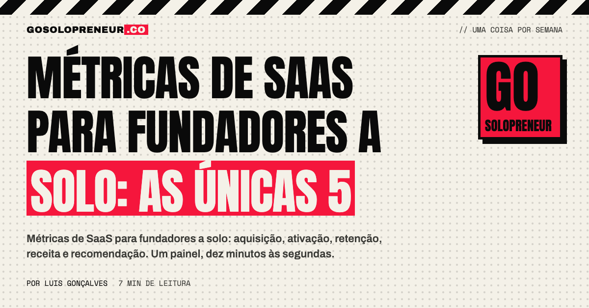 Métricas de SaaS para fundadores a solo: as únicas 5