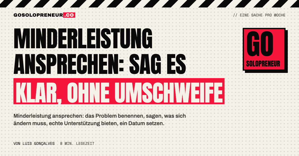Minderleistung ansprechen: ein klares Gespräch mit Problem, Unterstützung und Termin statt einer Andeutung