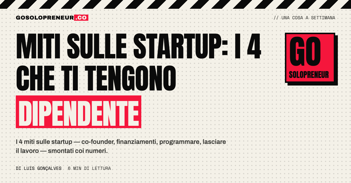 I 4 miti sulle startup che tengono i professionisti nel lavoro dipendente