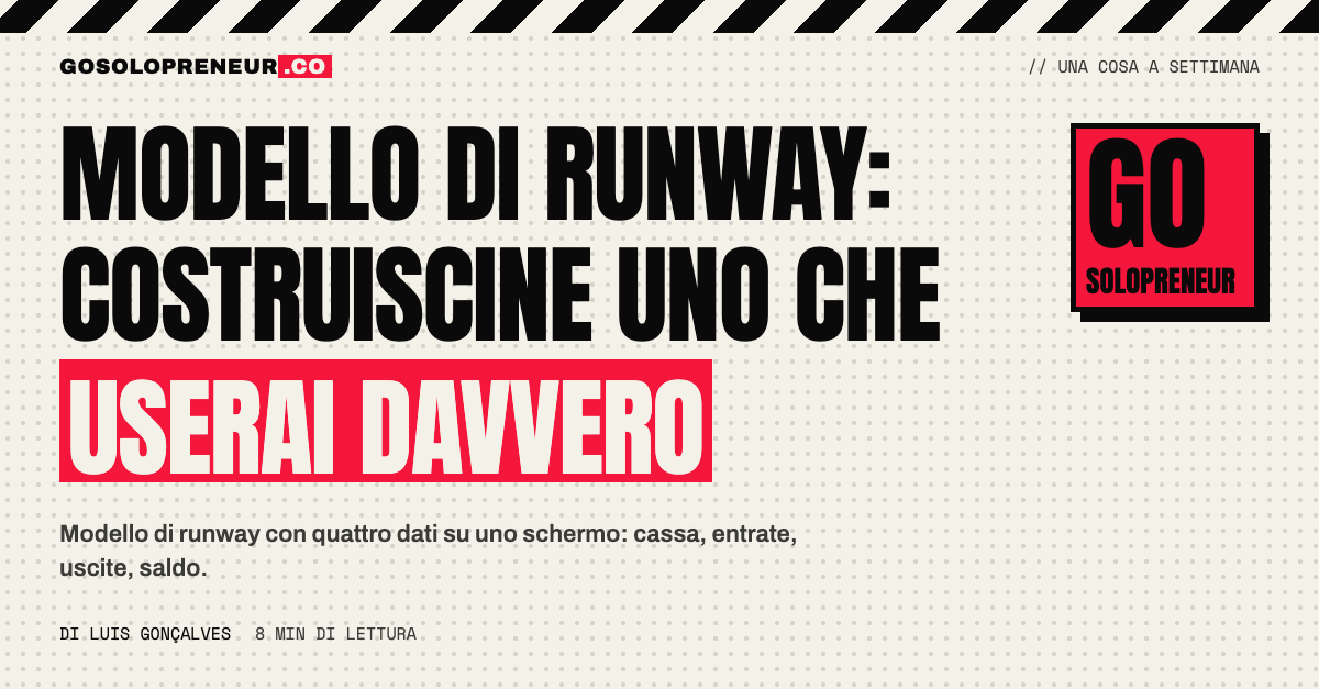 Modello di runway: costruiscine uno che userai davvero