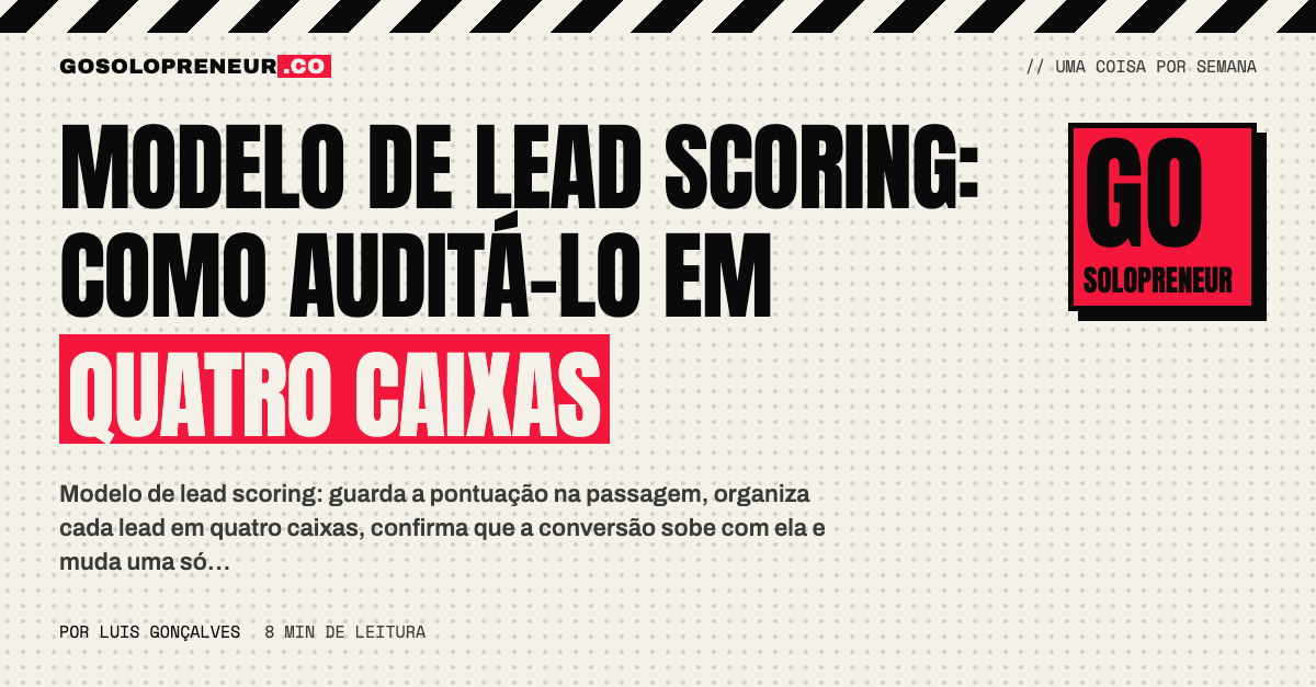 Quatro caixas para auditar um modelo de lead scoring