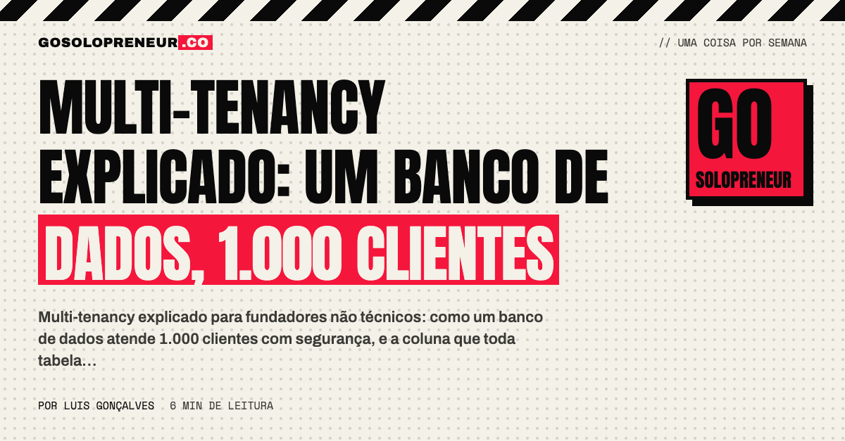 Multi-tenancy explicado: um banco de dados, 1.000 clientes