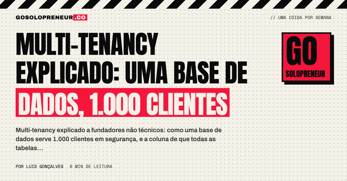 Multi-tenancy explicado: uma base de dados, 1.000 clientes