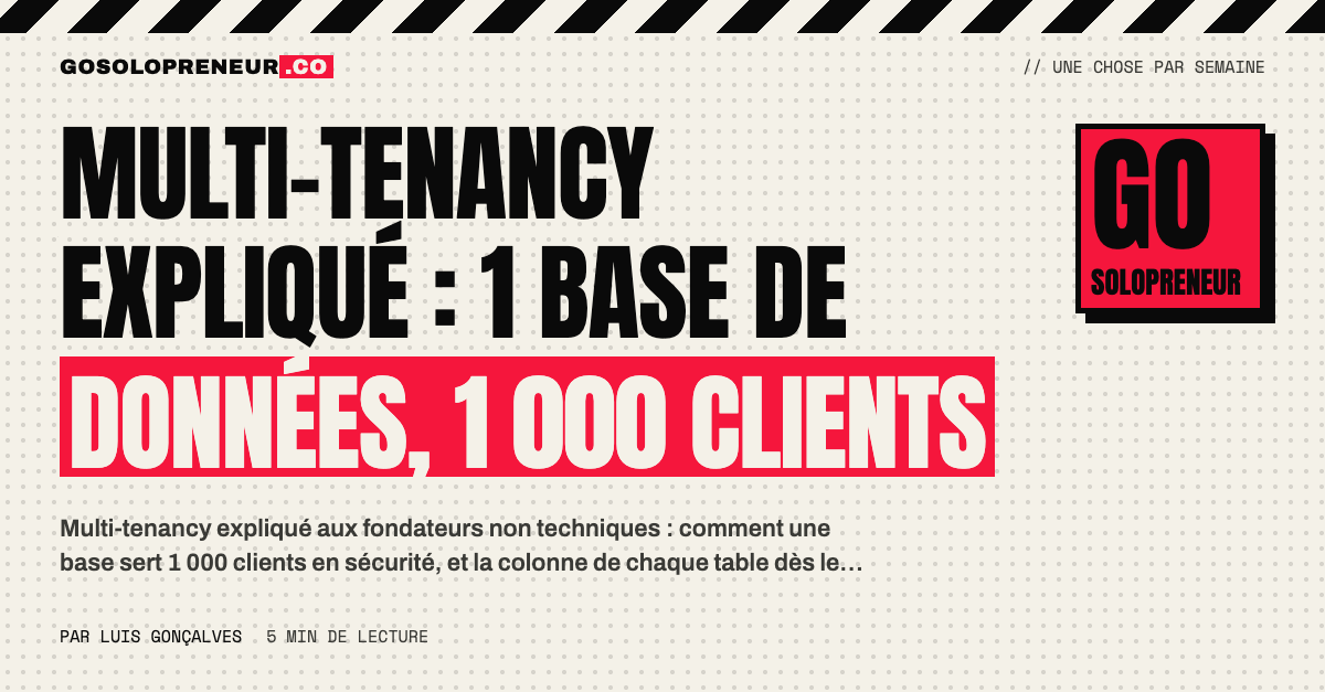 Multi-tenancy expliqué : un immeuble, une base de données, 1 000 clients