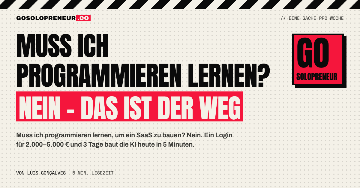 Muss ich programmieren lernen, um ein SaaS zu bauen? Nein – leite die KI an