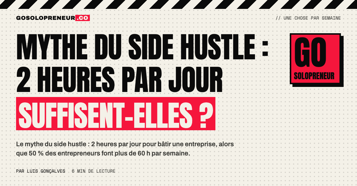 Mythe du side hustle : une personne travaille tard le soir sur son projet après sa journée de salarié