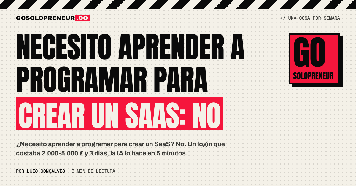 Necesito aprender a programar: dirigir a la IA en lugar de escribir código para crear un SaaS