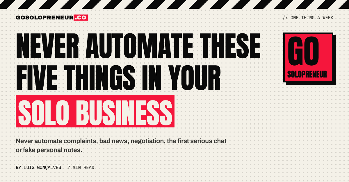 Never Automate These Five Things in Your Solo Business
