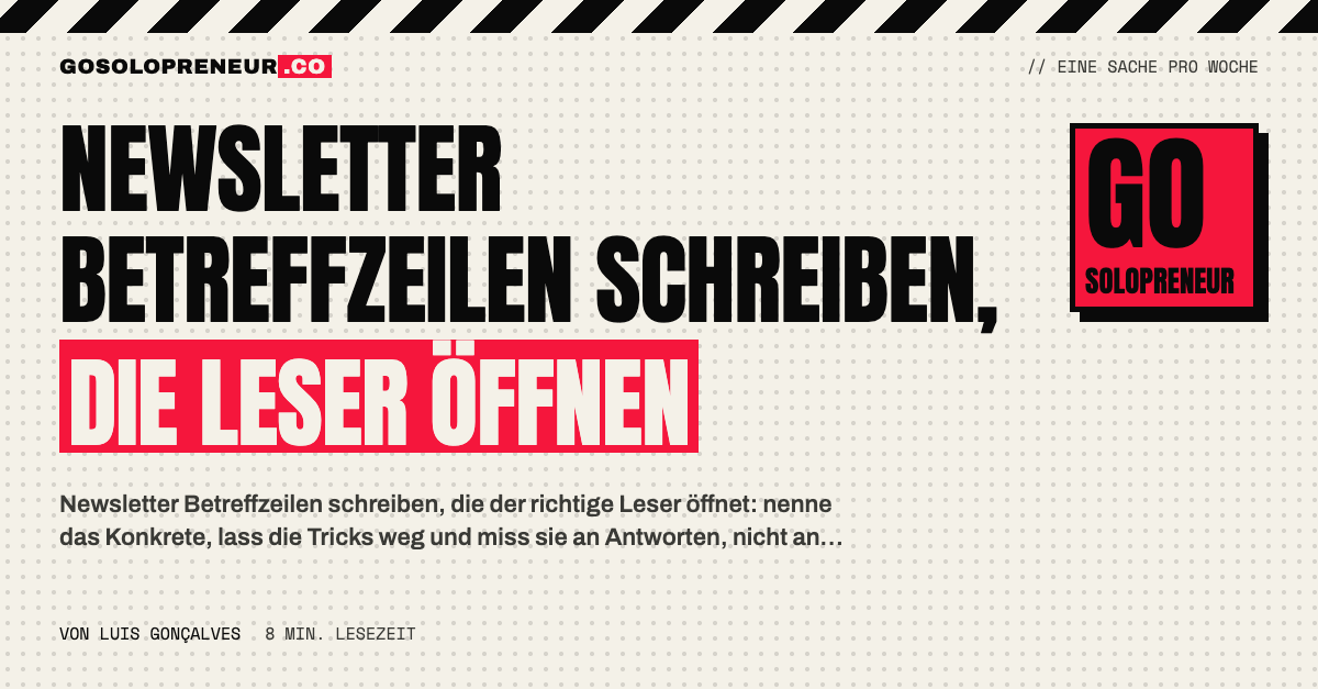Newsletter Betreffzeilen schreiben: konkrete Etiketten statt Tricks.