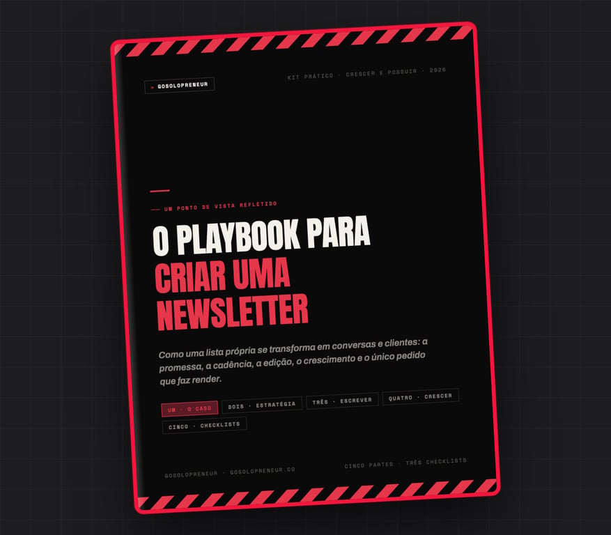 O Playbook para criar uma newsletter, capa do guia gratuito